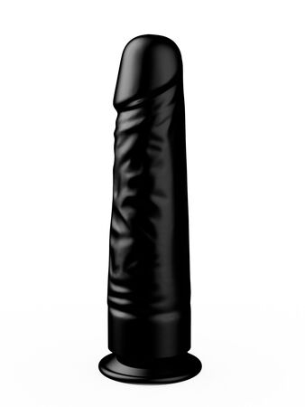 Чёрный фаллоимитатор на подошве-присоске - 17,5 см.